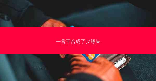 一言不合成了少镖头 一言不合成了少镖头