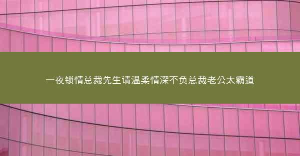 一夜锁情总裁先生请温柔情深不负总裁老公太霸道