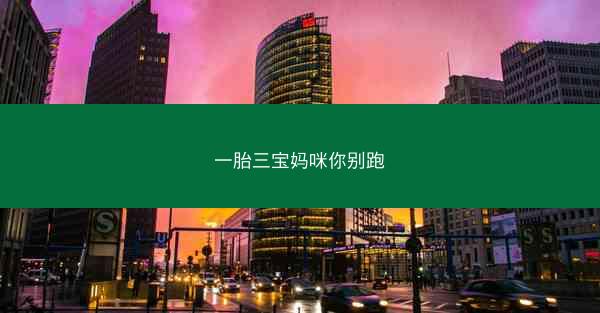 一胎三宝妈咪你别跑