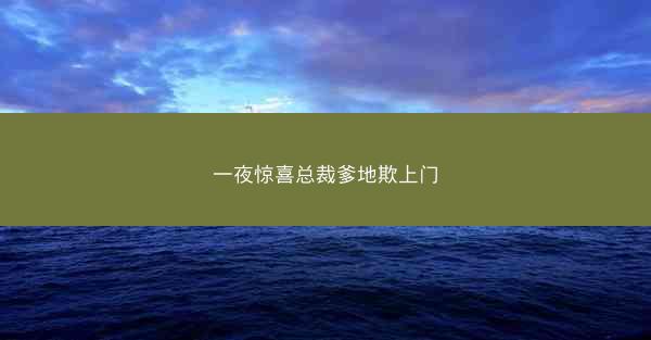 一夜惊喜总裁爹地欺上门