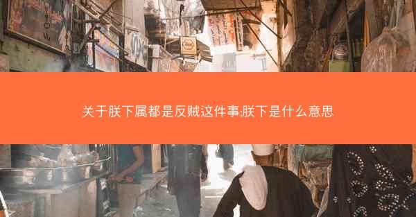 关于朕下属都是反贼这件事;朕下是什么意思
