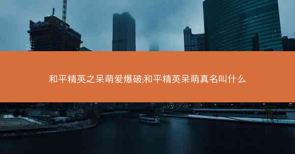 和平精英之呆萌爱爆破;和平精英呆萌真名叫什么