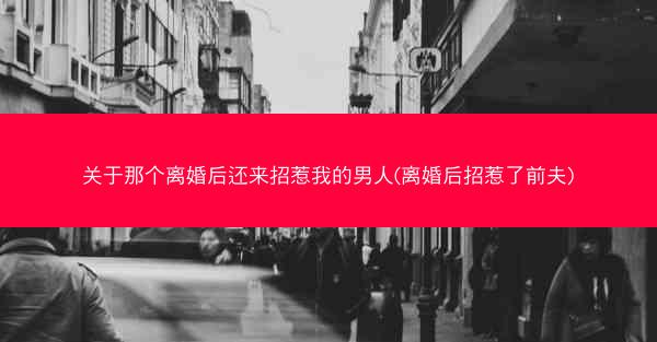 关于那个离婚后还来招惹我的男人(离婚后招惹了前夫)