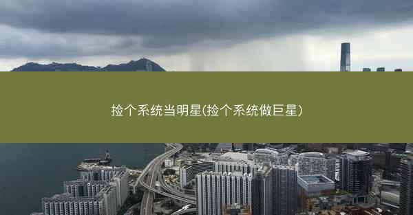 捡个系统当明星(捡个系统做巨星)