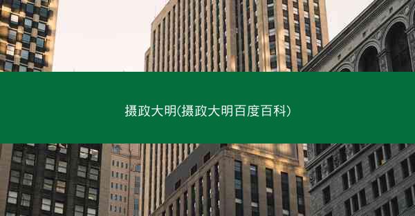 摄政大明(摄政大明百度百科)