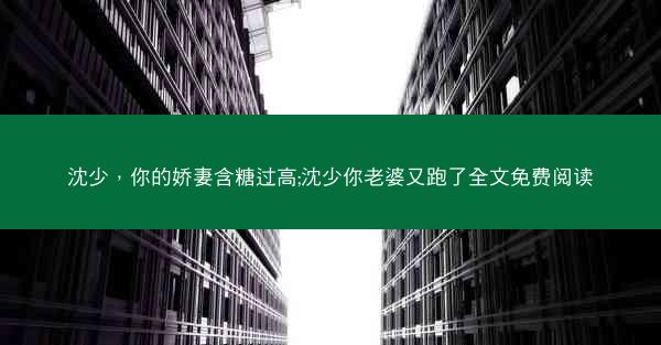 沈少，你的娇妻含糖过高;沈少你老婆又跑了全文免费阅读