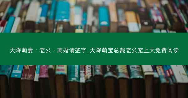 天降萌妻：老公，离婚请签字_天降萌宝总裁老公宠上天免费阅读