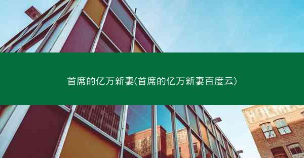 首席的亿万新妻(首席的亿万新妻百度云)