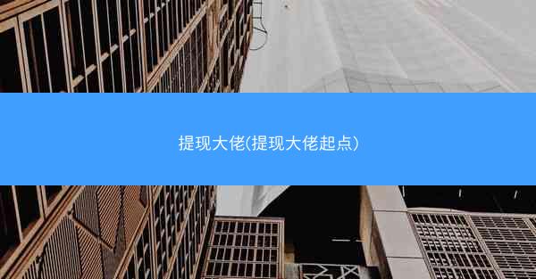 提现大佬(提现大佬起点)