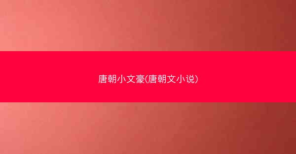 唐朝小文豪(唐朝文小说)