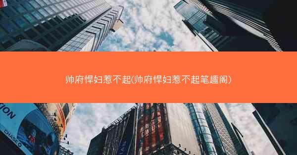 帅府悍妇惹不起(帅府悍妇惹不起笔趣阁)
