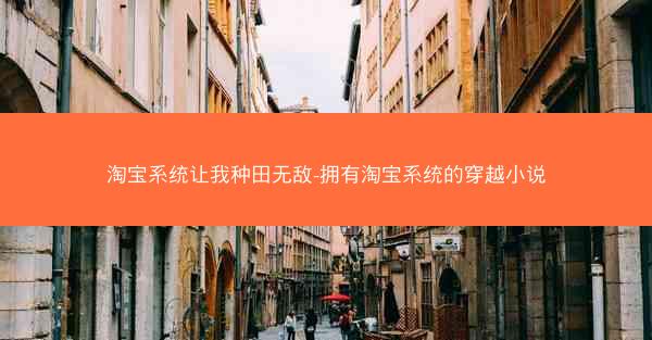 淘宝系统让我种田无敌-拥有淘宝系统的穿越小说