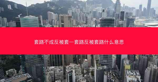 套路不成反被套—套路反被套路什么意思
