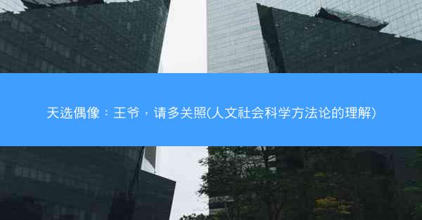 天选偶像：王爷，请多关照(人文社会科学方法论的理解)
