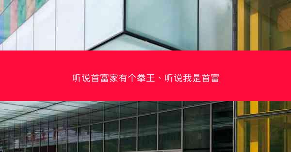 听说首富家有个拳王、听说我是首富