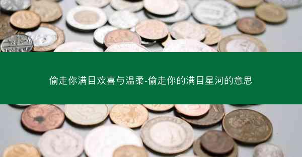 偷走你满目欢喜与温柔-偷走你的满目星河的意思