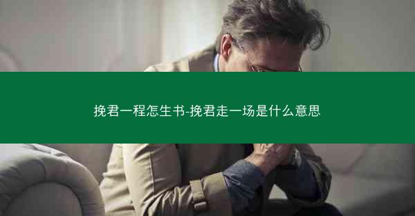 挽君一程怎生书-挽君走一场是什么意思